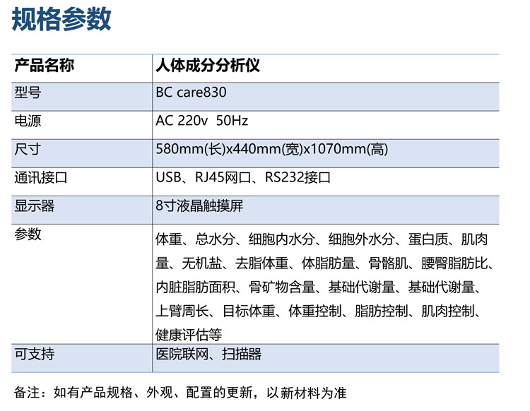 人体成分分析仪